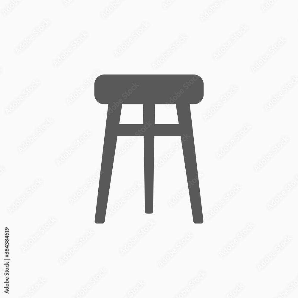 stool chair icon, chair vector illustration stool chair icon, chair vector illustration