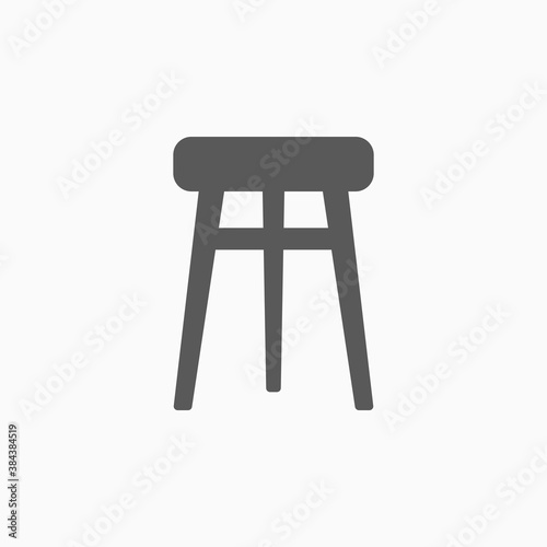 stool chair icon, chair vector illustration