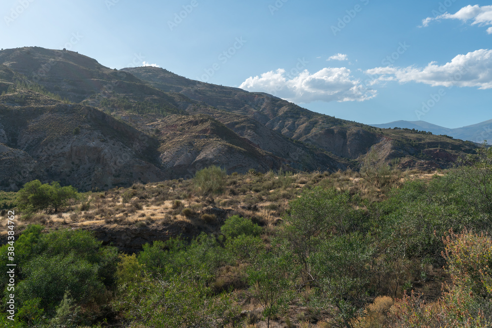 Mountainous landscape in the beninar reservoir Mountainous landscape in the beninar reservoir
