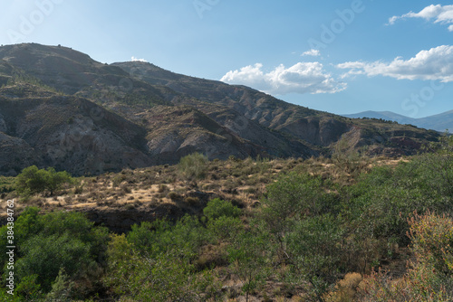 Mountainous landscape in the beninar reservoir