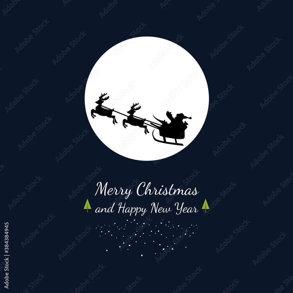 Merry christmas and Happy new year. Happy sending cards. Merry christmas card. Happy new year card. Illustration vector.
