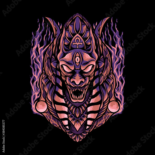 Anubis Egyptian Illustration