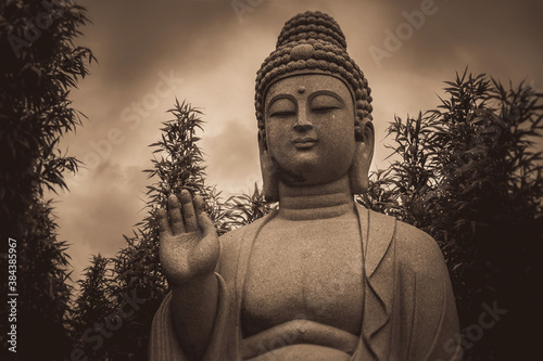 Buddha with hand in the air - Religion
