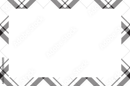 Vintage frame vector. Scottish border pattern retro style. Tartan plaid ornament.