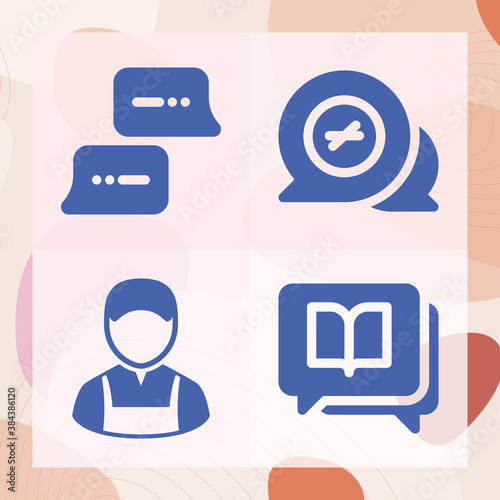 Simple set of negotiation related filled icons