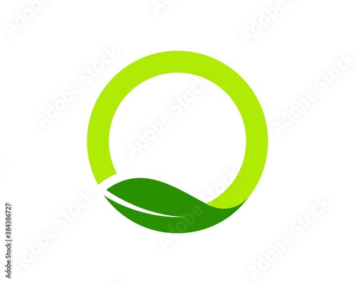 circle fresh leaf logo