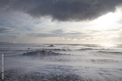 Iceland black sea storm