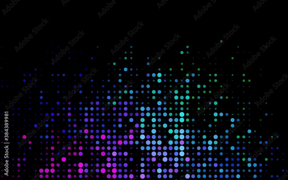Dark Multicolor, Rainbow vector layout with circle shapes.