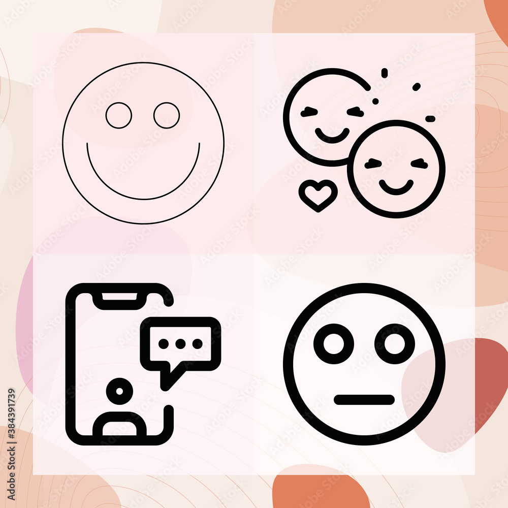 Simple set of scared related lineal icons Simple set of scared related lineal icons