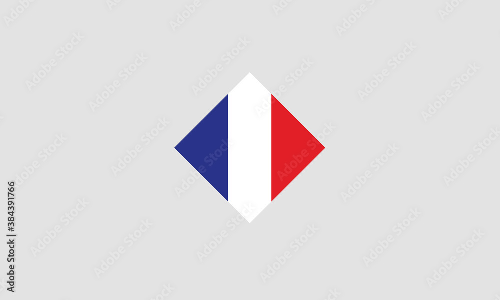 Naklejka premium France flag diamond vector illustration