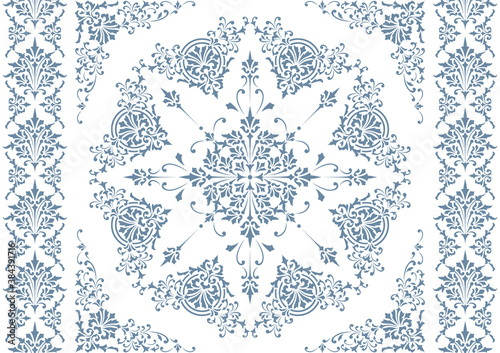 Vintage ornament set. borders and frames.