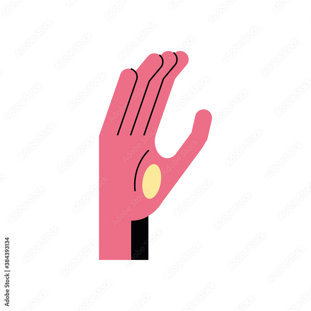 hand sign language c line and fill style icon vector design hand sign language c line and fill style icon vector design