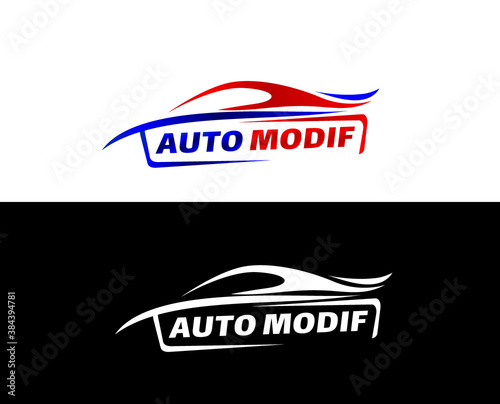 modern automotive logo design concept element