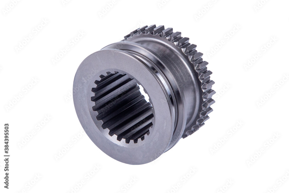 Car crown downshift gear on white background Car crown downshift gear on white background