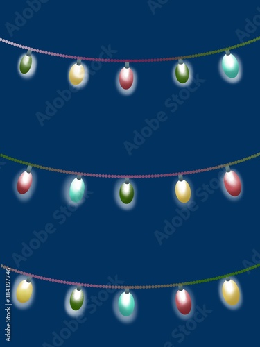 Backgrounds with colored bulbs. Christmas 