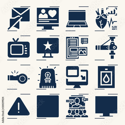 Simple set of warning related filled icons.