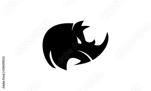 head rhino vector logo