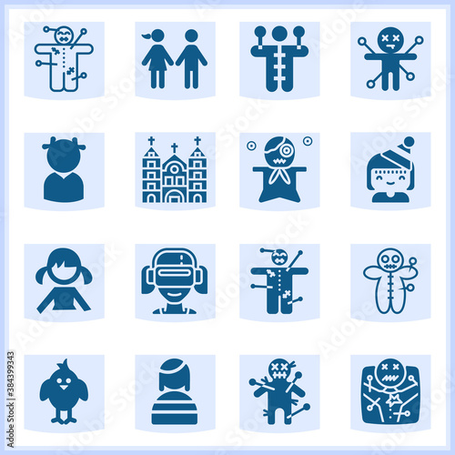 Young lady  related simple set. 16  filled