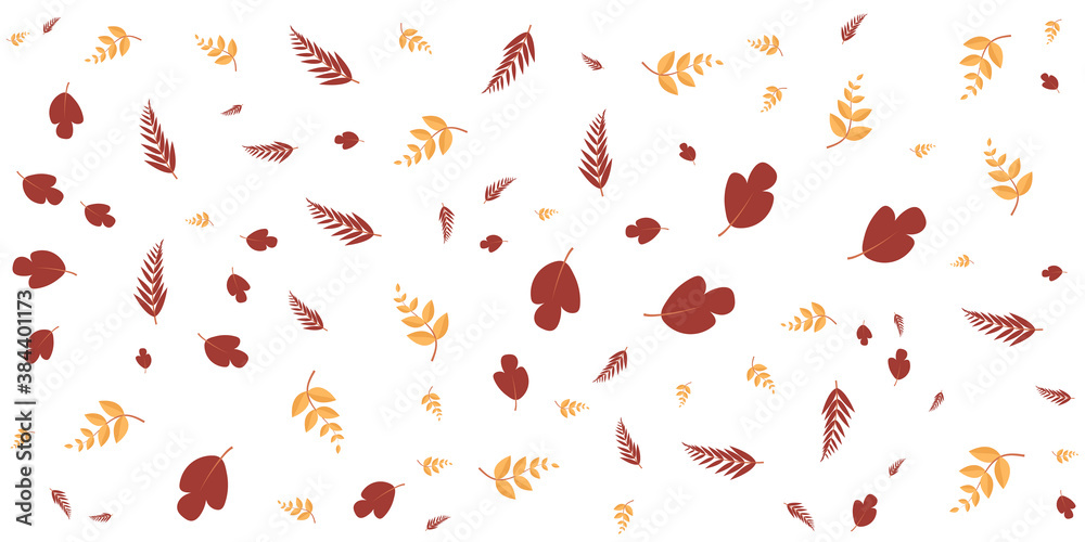 Seamless repeat pattern with autumn leaves illustration. Wallpaper design. Scrapbook page. Vector. Seamless repeat pattern with autumn leaves illustration. Wallpaper design. Scrapbook page. Vector.