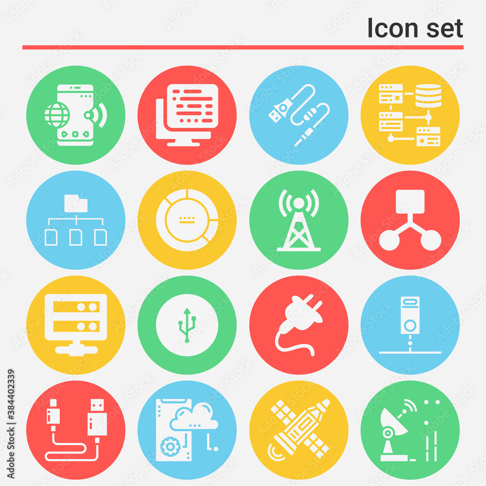 16 pack of collagen filled web icons set 16 pack of collagen filled web icons set