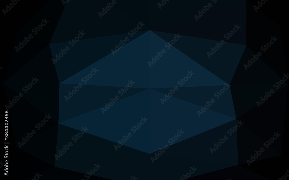 Dark BLUE vector polygonal background.