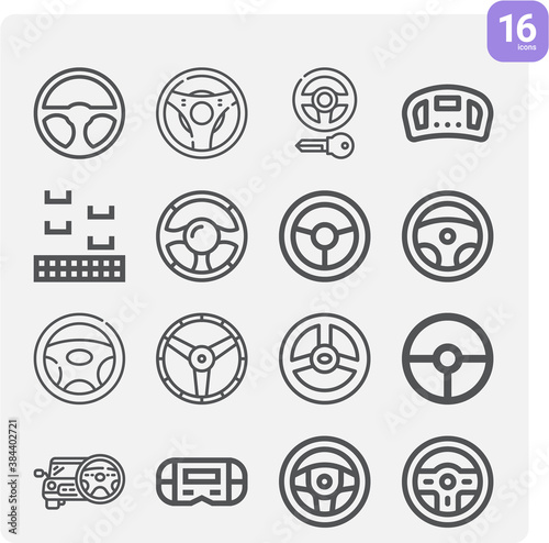 Simple set of terrestrial guidance related lineal icons.