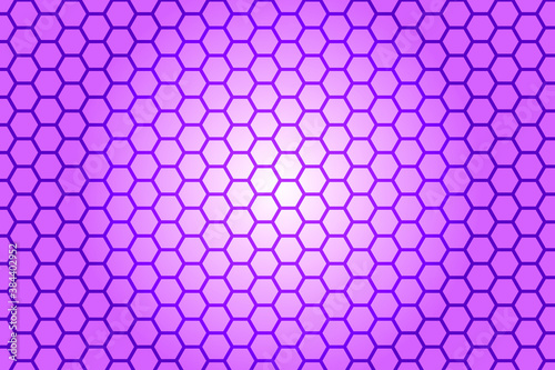 Pink purple honeycomb hexagon background pattern. Vector isolated texture. Comb seamless texture design. Vector hexagonal cell texture