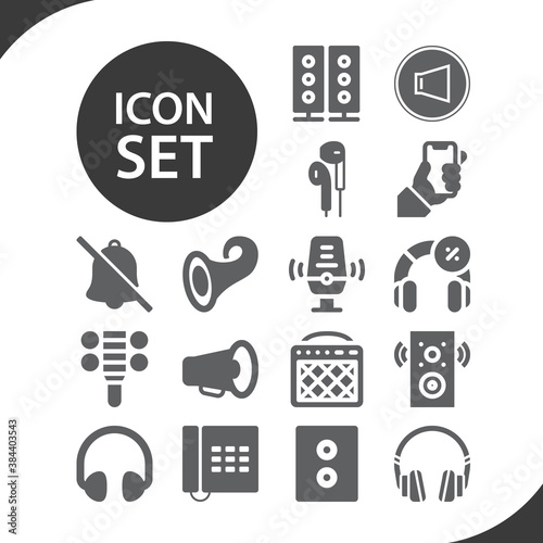 Simple set of consonant related filled icons.