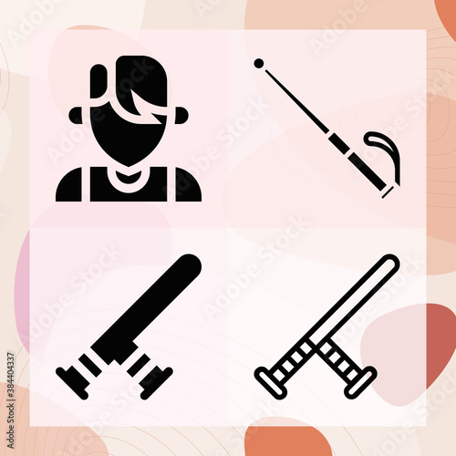 Simple set of troop related filled icons