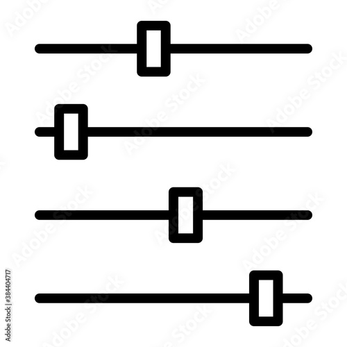 Pixel perfect preset configuration bar line icon. vector illustration