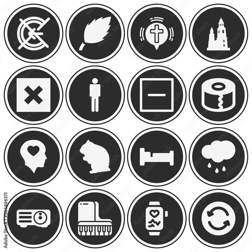 Fototapeta premium 16 pack of cross filled web icons set