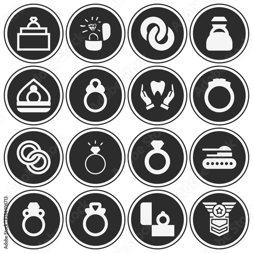 16 pack of intervention  filled web icons set