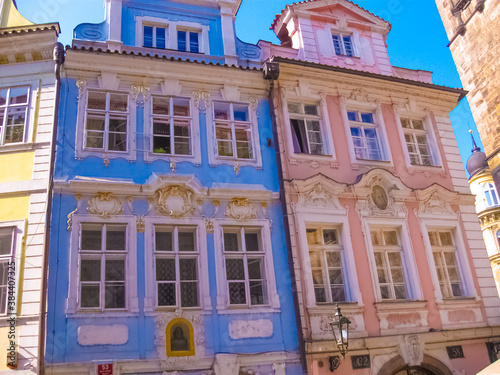 houses of old architecture in Mala Strana