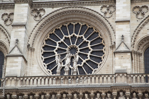 View of the most famous cathedral, France, Notre Dame de Paris.