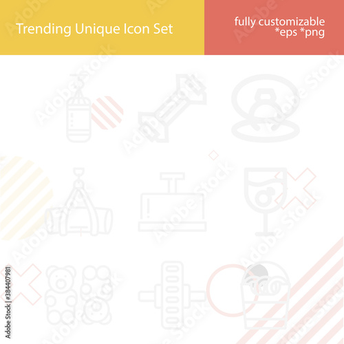 Simple set of mob related lineal icons.