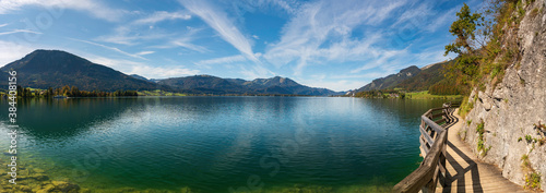 Wolfgangsee (Abersee) Bürglstein Rundwanderweg Panorama im Herbst photo