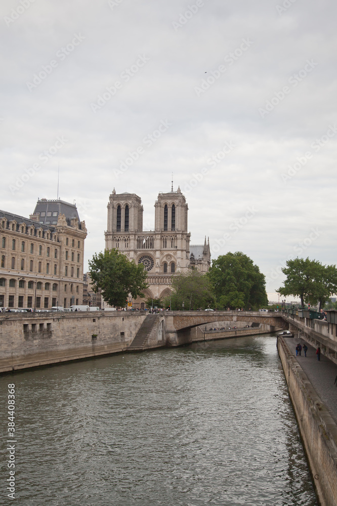 Paris,France-June 2014:View of the most famous cathedral, France, Notre Dame de Paris.