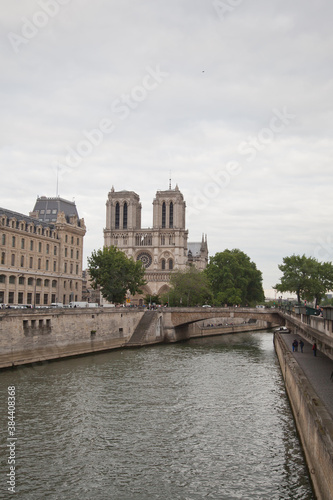 Paris,France-June 2014:View of the most famous cathedral, France, Notre Dame de Paris.