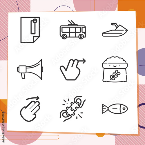 Simple set of 9 icons related to appropriate