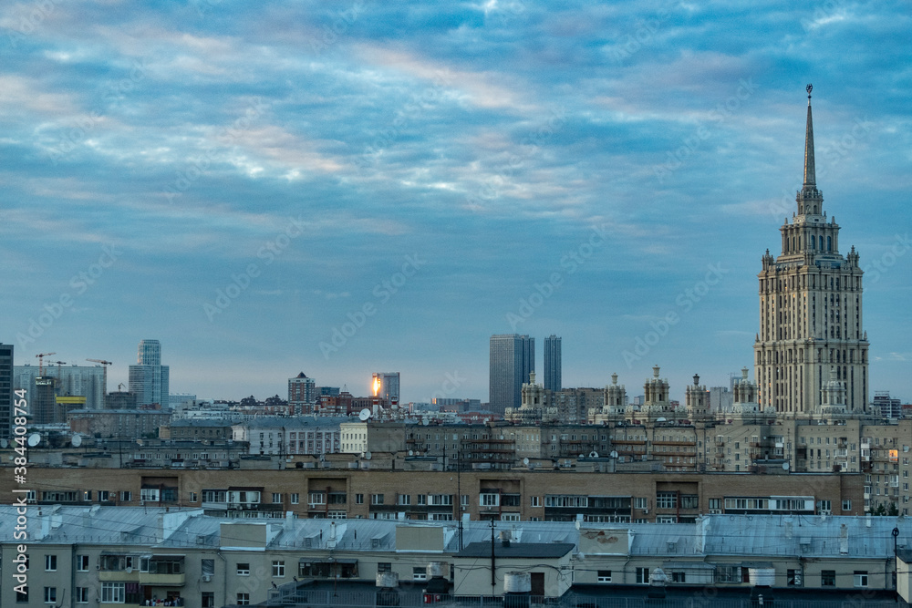 Obraz premium закат в Москве.