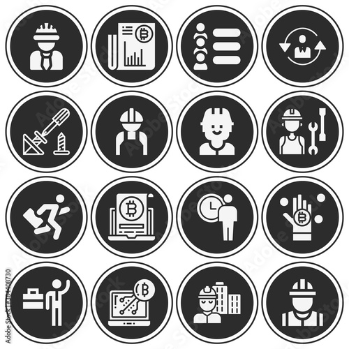 16 pack of independent  filled web icons set