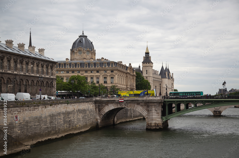 Paris,France-June.2014:Notre Dame de Paris in cloudy day.