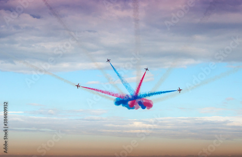 The Red Arrows Display Team Performing Gypo Break