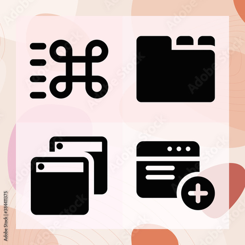 Simple set of modes related filled icons