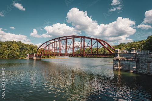 Gate House Bridge, over New Croton Reservoir in Westchester County, New York © jonbilous