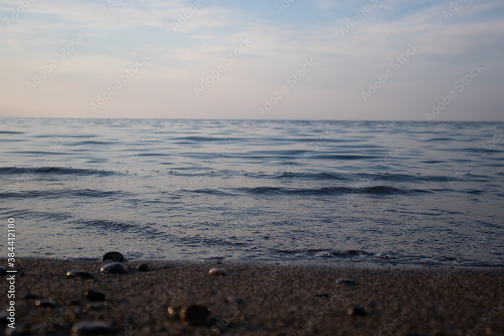 Waves seaside, clear water