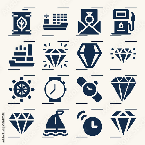 Simple set of expensive related filled icons.
