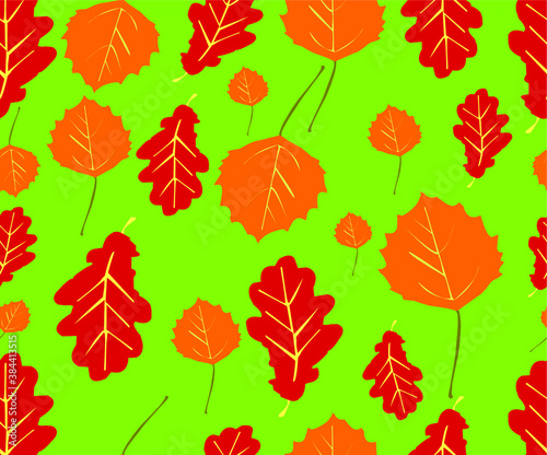 Autumn Leaves Seamless Pattern  Abstract Autumn Leaves Seamless Pattern Background Seamless Pattern
