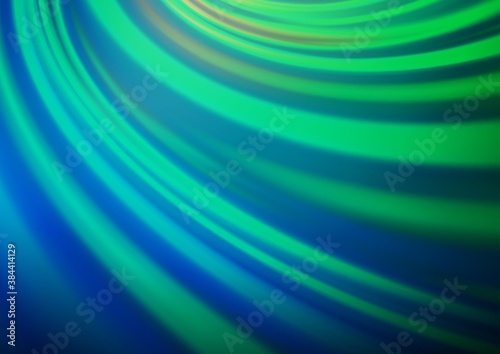 Light Blue  Green vector blurred bright background.