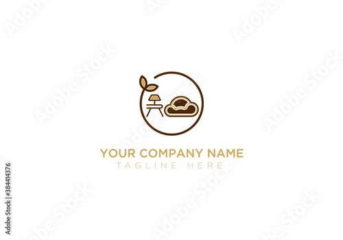 Home decor and furniture logo template .